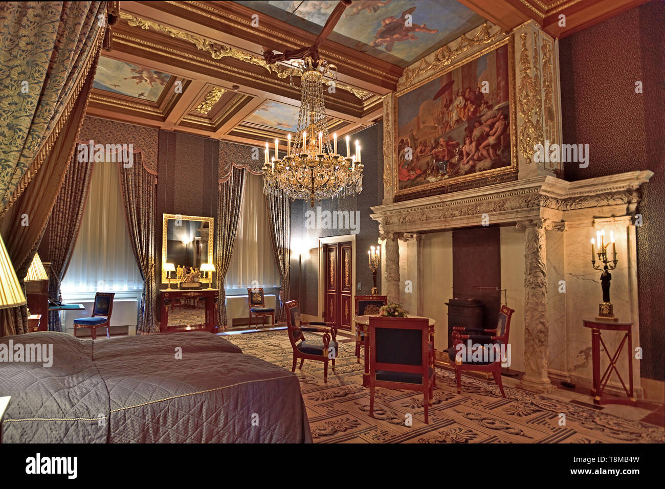Im königlichen Palast von Amsterdam April 2019 fotografiert. Stockfoto
