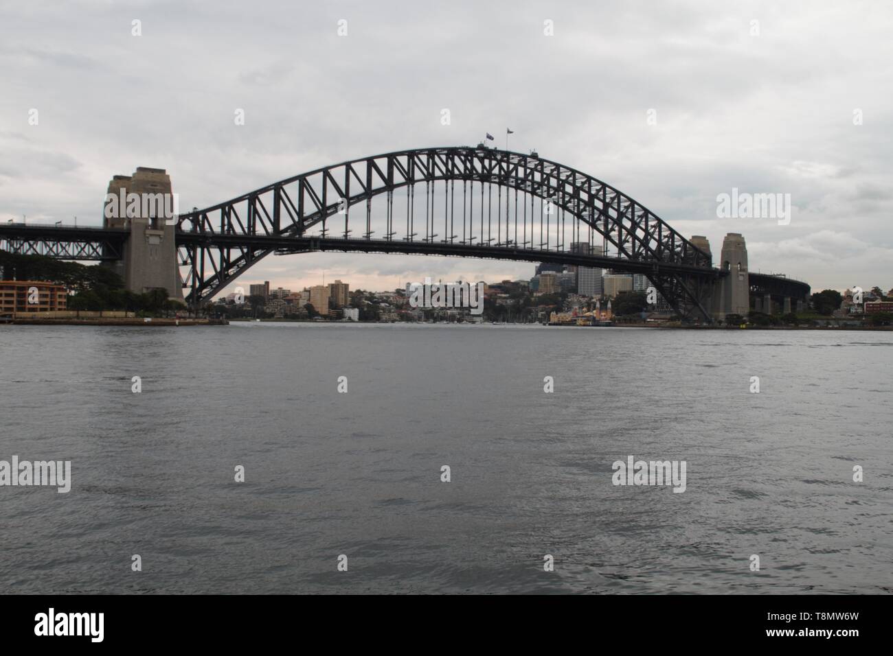 Die berühmte Harbour Bridge in Sydney - Was für eine Aussicht Stockfoto