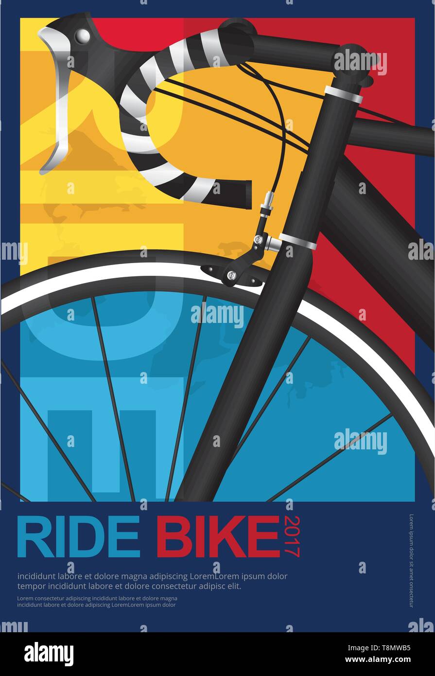 Radfahren Poster Vector Illustration Stock Vektor
