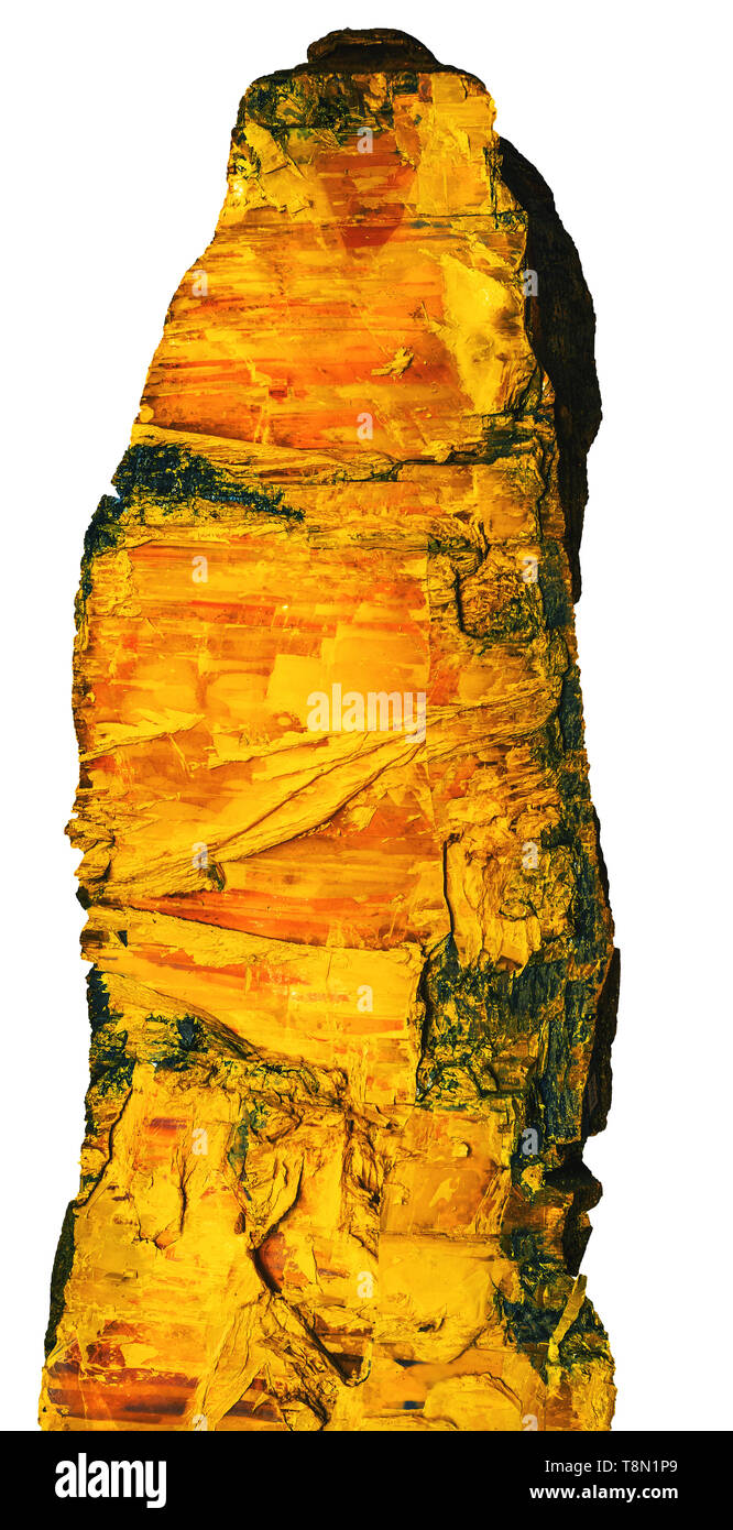 Die orpiment Arsen (auripigment, Gelb; Gelb ratebane) Stockfoto