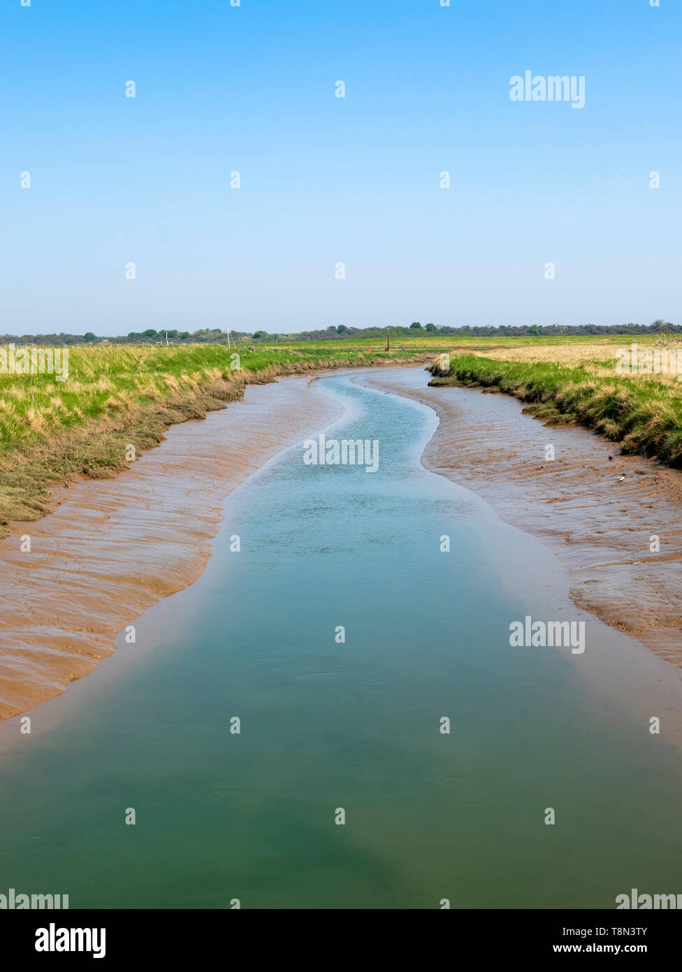 Große Eau Outfall, Saltfleetby - Theddlethorpe Dunes National Nature Reserve, Lincolnshire, England, UK. Stockfoto