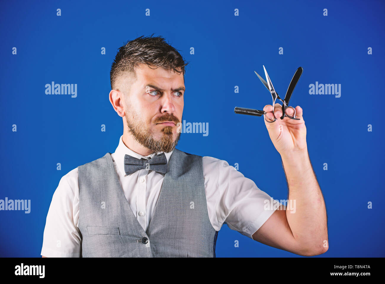 Blue Vintage Barbershop Stockfotos Und Bilder Kaufen Alamy