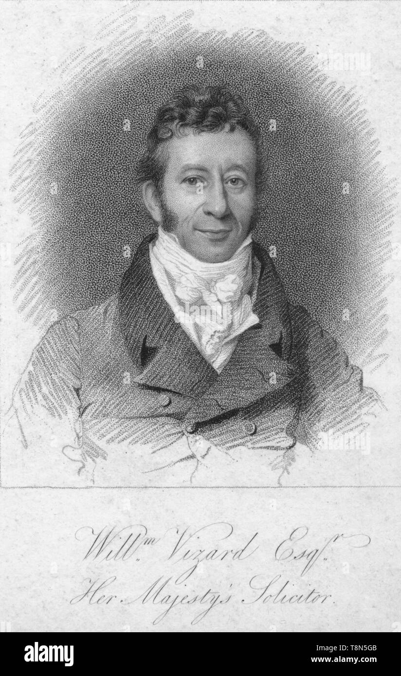 "William Vizard Esq. Ihrer Majestät Anwalt', c 1820. Schöpfer: T Wright. Stockfoto