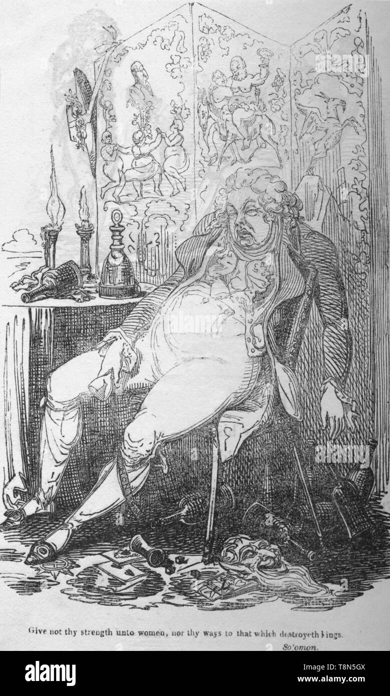 "Laß nicht den Weibern deine Kraft und gehe die Wege nicht, darin sich die Könige verderben', c 1820. Schöpfer: George Cruikshank. Stockfoto