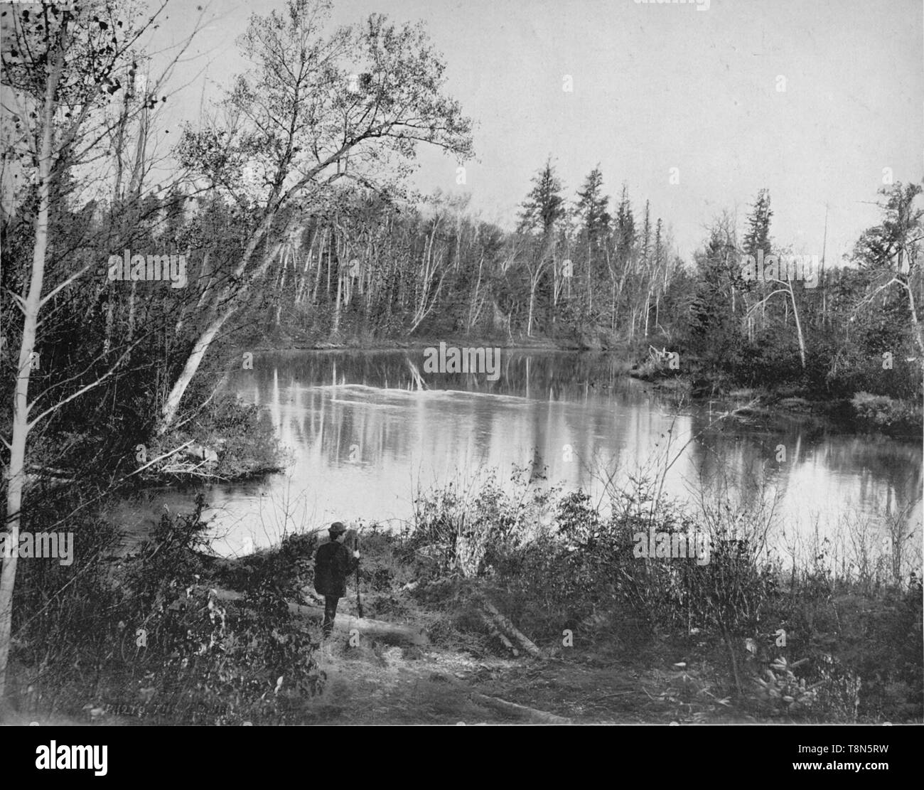 "Szene auf Peshtigo River, Wisconsin', c 1897. Schöpfer: Unbekannt. Stockfoto