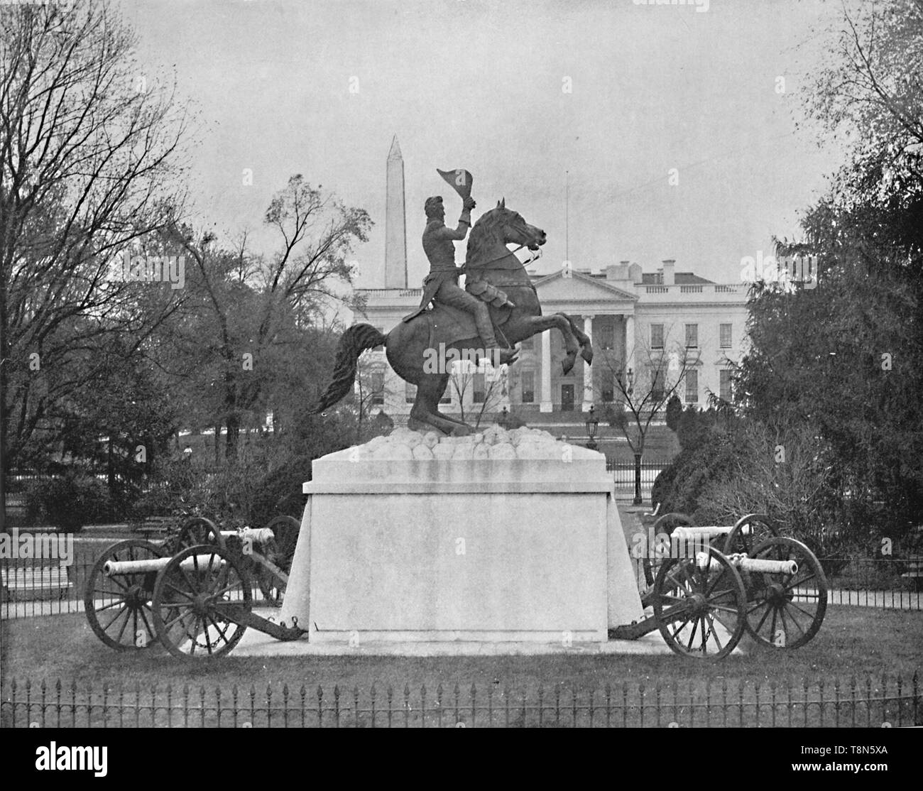 'Jackson Statue, Lafayette Square, Washington, D.C.', c 1897. Schöpfer: Unbekannt. Stockfoto
