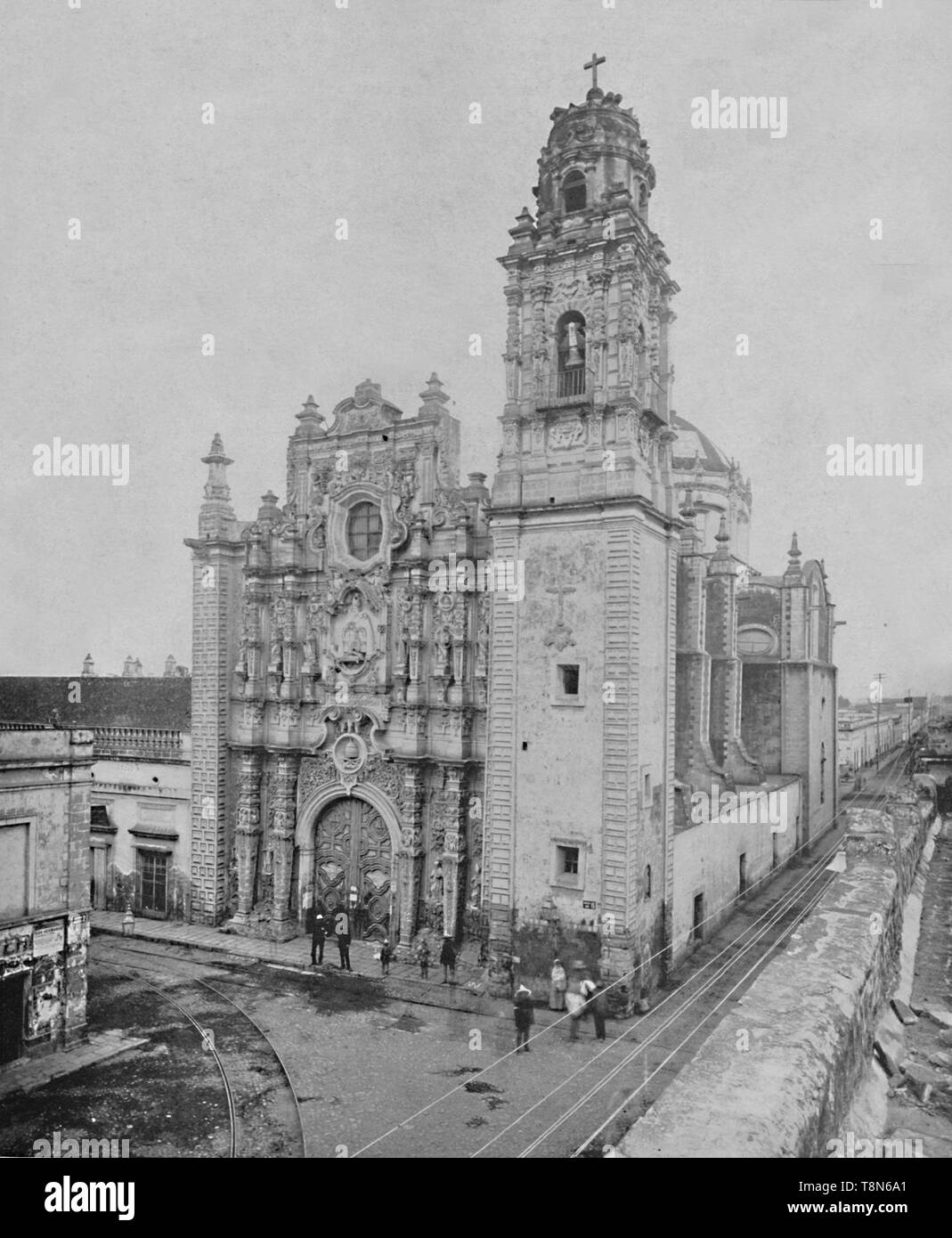 "Kirche von La Santisma, Stadt Mexiko', c 1897. Schöpfer: Unbekannt. Stockfoto