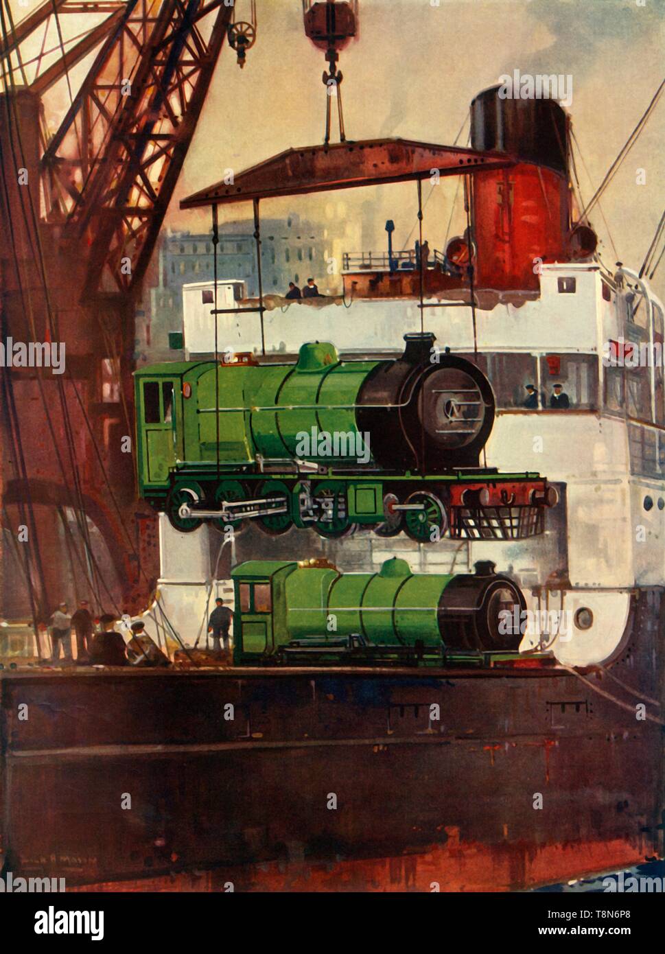 Des installationsstandorts Lokomotiven', c 1930. Schöpfer: Unbekannt. Stockfoto