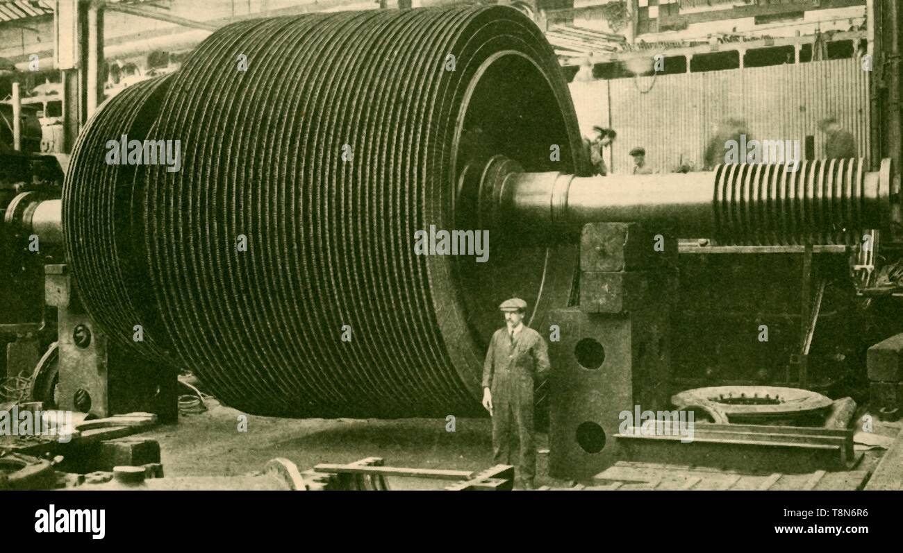 "Die Turbine Blading ohne Gehäuse', c 1930. Schöpfer: John Brown & Company. Stockfoto