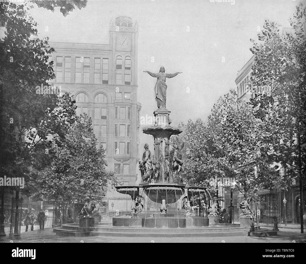 'Fountain Square, Cincinnati, Ohio', c 1897. Schöpfer: Unbekannt. Stockfoto
