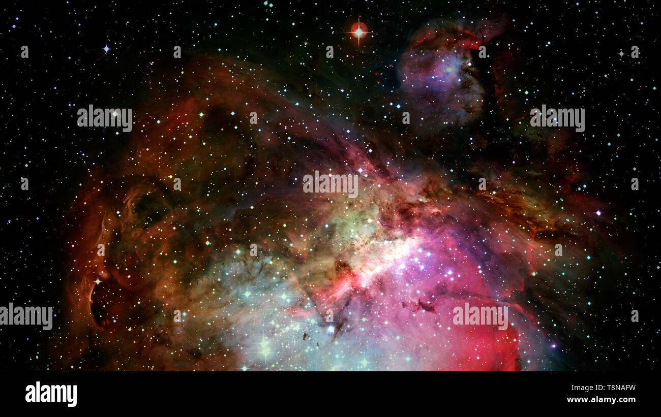Die kosmische Kunst, schöne science fiction Wallpaper mit endlosen Weltraum. Elemente dieses Bild von der NASA eingerichtet Stockfoto