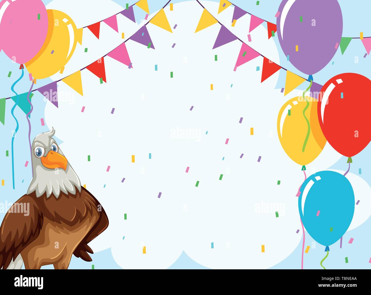 Adler Auf Party Karte Abbildung Stock Vektorgrafik Alamy