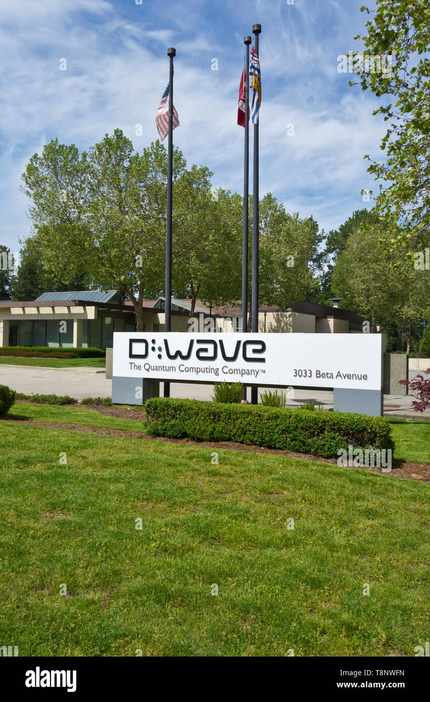 D-Wave Quantum computing Unternehmen in Burnaby, British Columbia, Kanada. Stockfoto