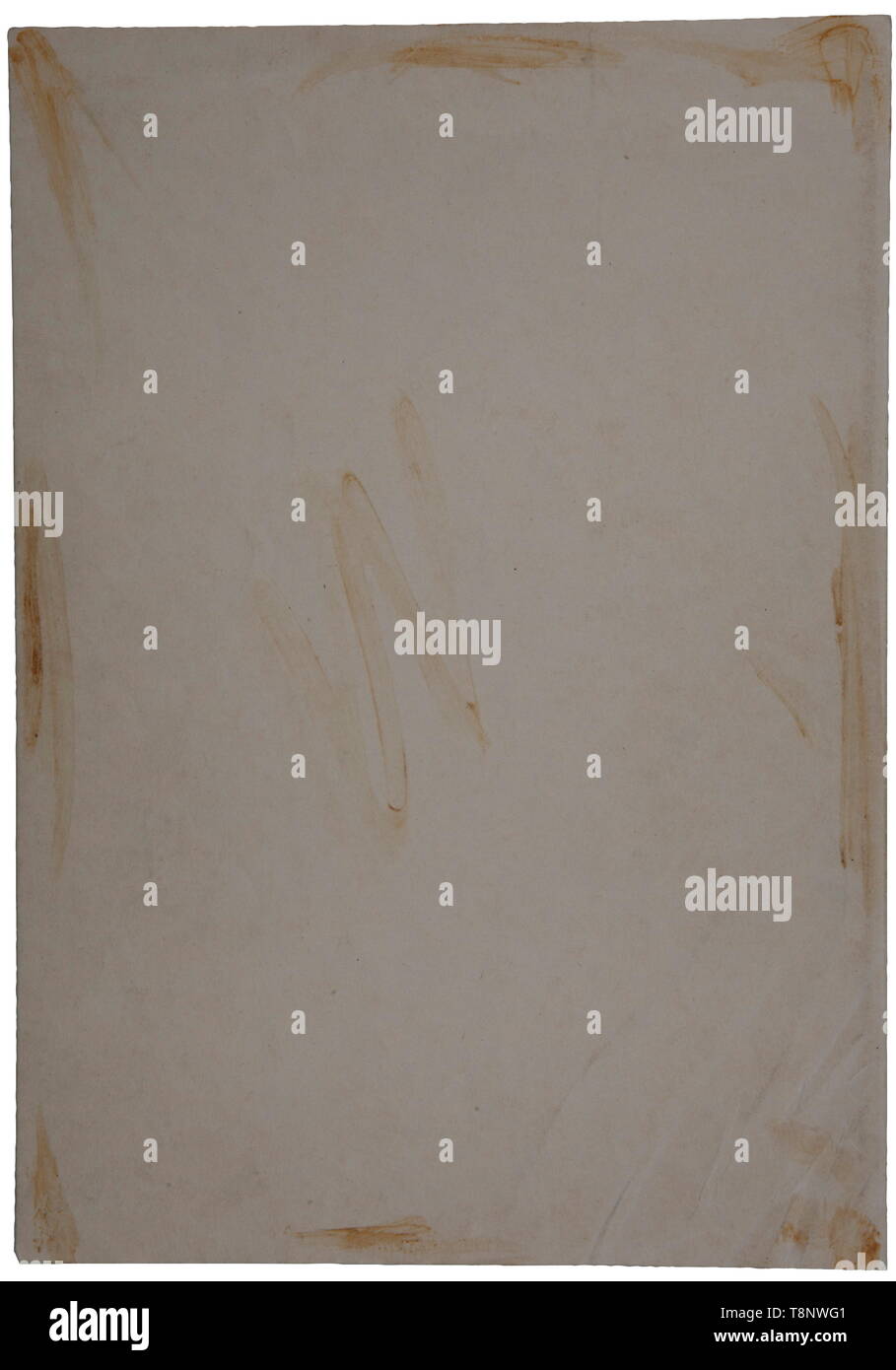 Heinrich Himmler's Award Dokument für eine SS-Medaille, Grad II ausgestellt in Berlin Reichsführer SS Heinrich Himmler, von Adolf Hitler, 19. Dezember 1938, für 12 Jahre Dienst in der SS. Größe 30 x 22 cm. Der Text ist in der feinen Kalligraphie abgeschlossen. Untere linke Ecke verfügt über einen erhöhten Dichtung bestehend aus einem Adler und Hakenkreuz in einem Lorbeerkranz, auf der rechten Seite eine Unterschrift von Adolf Hitler. Sehr selten. USA - Los, Seite 5 Siehe. historischen, historische, 20. Jahrhundert, 1930S, 1940s, Waffen-SS, bewaffneten Division der SS, bewaffneten Service, Streitkräfte, NS, Nationalsozialismus, Nationalsozialismus, Thi, Editorial-Use - Nur Stockfoto