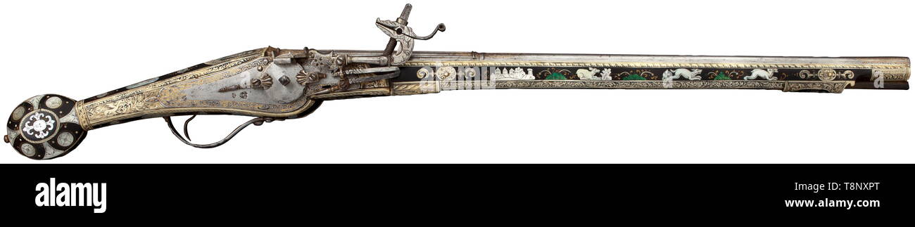 Ein erheblicher Luxus wheellock Pistole, Nürnberg, ca. 1590/1600 Schlank r 16. Jahrhundert Additional-Rights - Clearance-Info - Not-Available Stockfoto