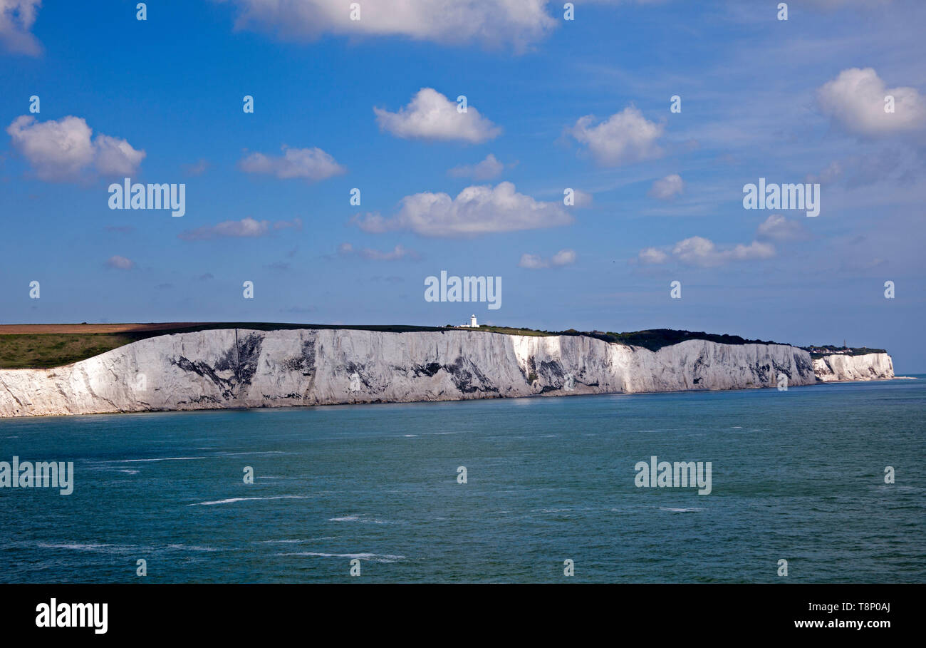 Weißen Klippen von Dover, gesehen vom Englischen Kanal, Fähre, Kent, England Stockfoto