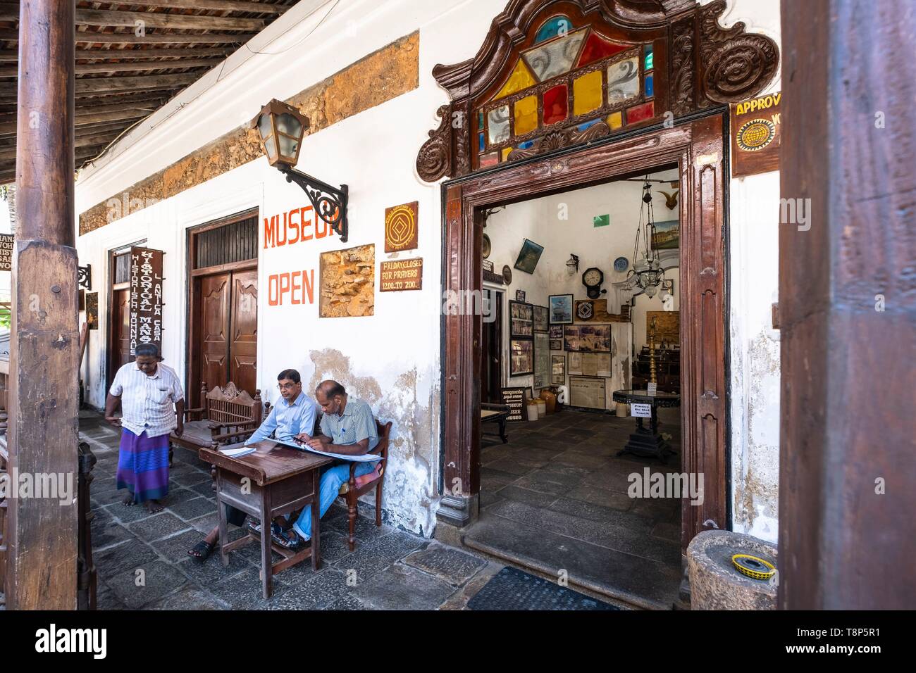 Sri Lanka, Bundesland Kärnten, Galle, Galle Fort oder holländischen Festung UNESCO Weltkulturerbe, historisches Herrenhaus, Museum, Kunstgalerie und Museum in einem aus dem 18. Jahrhundert Dutch House untergebracht Stockfoto