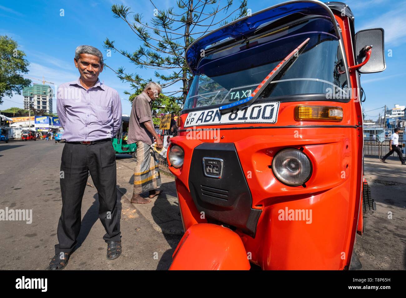 Sri Lanka, Colombo, Fort Bezirk, Taxi, Tuk Tuk Stockfoto