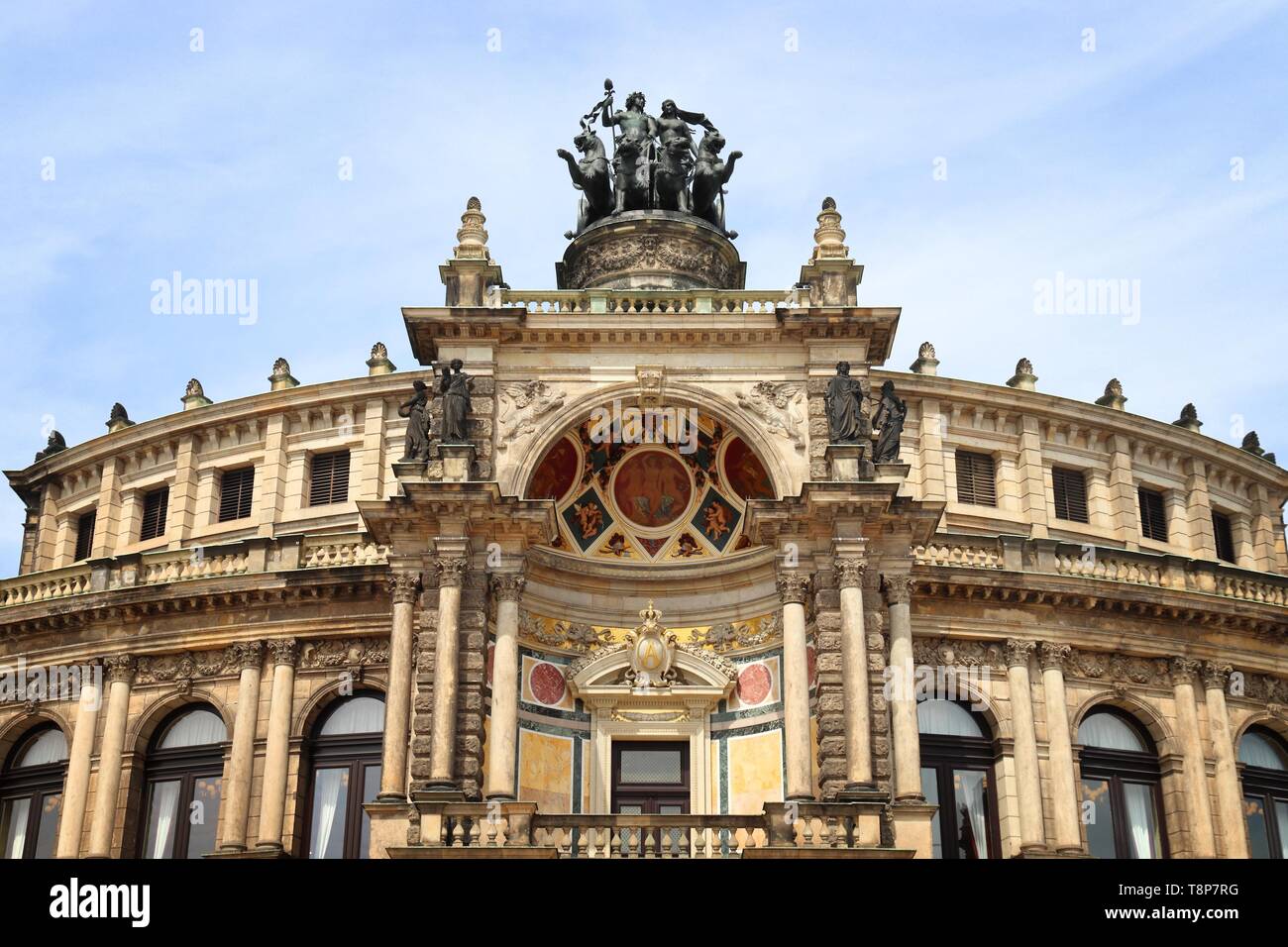 Dresden City in Deutschland (Sachsen). Sächsische Staatsoper - Semperoper. Stockfoto