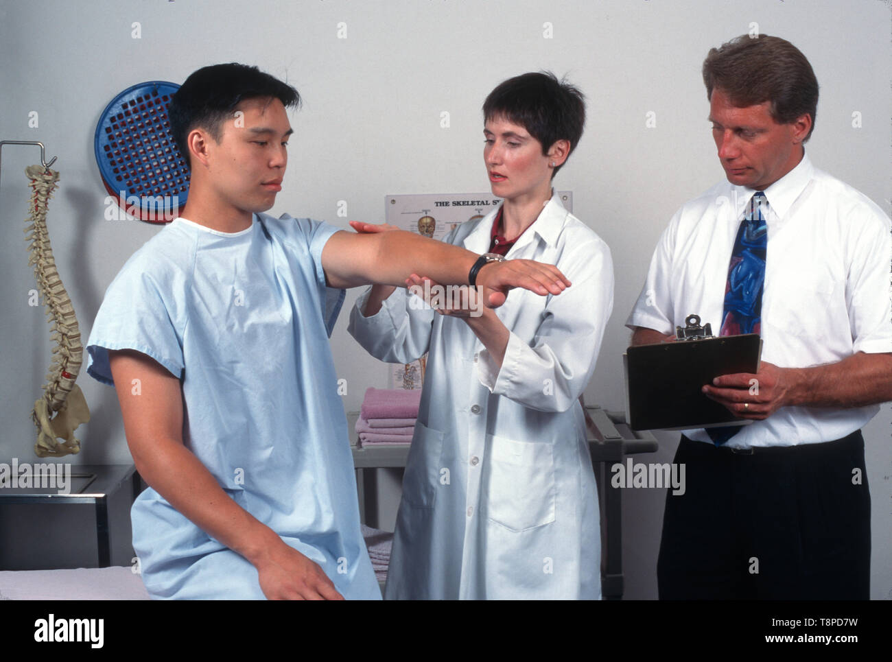 Physikalische Therapie Klinik, die verschiedenen Arten der Therapie je nach Probleme des Klienten, Manhattan, New York City verwendet. Stockfoto