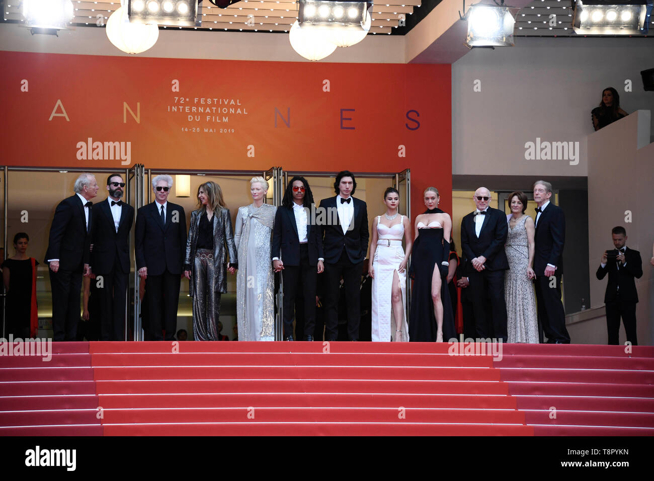 72. Filmfestival in Cannes 2019, Red Carpet Eröffnungsfeier und "die Toten sterben nicht". Abgebildete Luka Sabbat, Selena Gomez, Bill Murray, Tilda Swinton, Regisseur Jim Jarmusch, Sara Driver, Adam Treiber, Chloe Sevigny Stockfoto