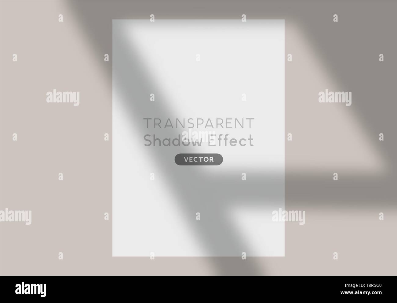 Eine lange Besetzung transparenter Schatten overlay Wirkung. Vector Illustration. Stock Vektor
