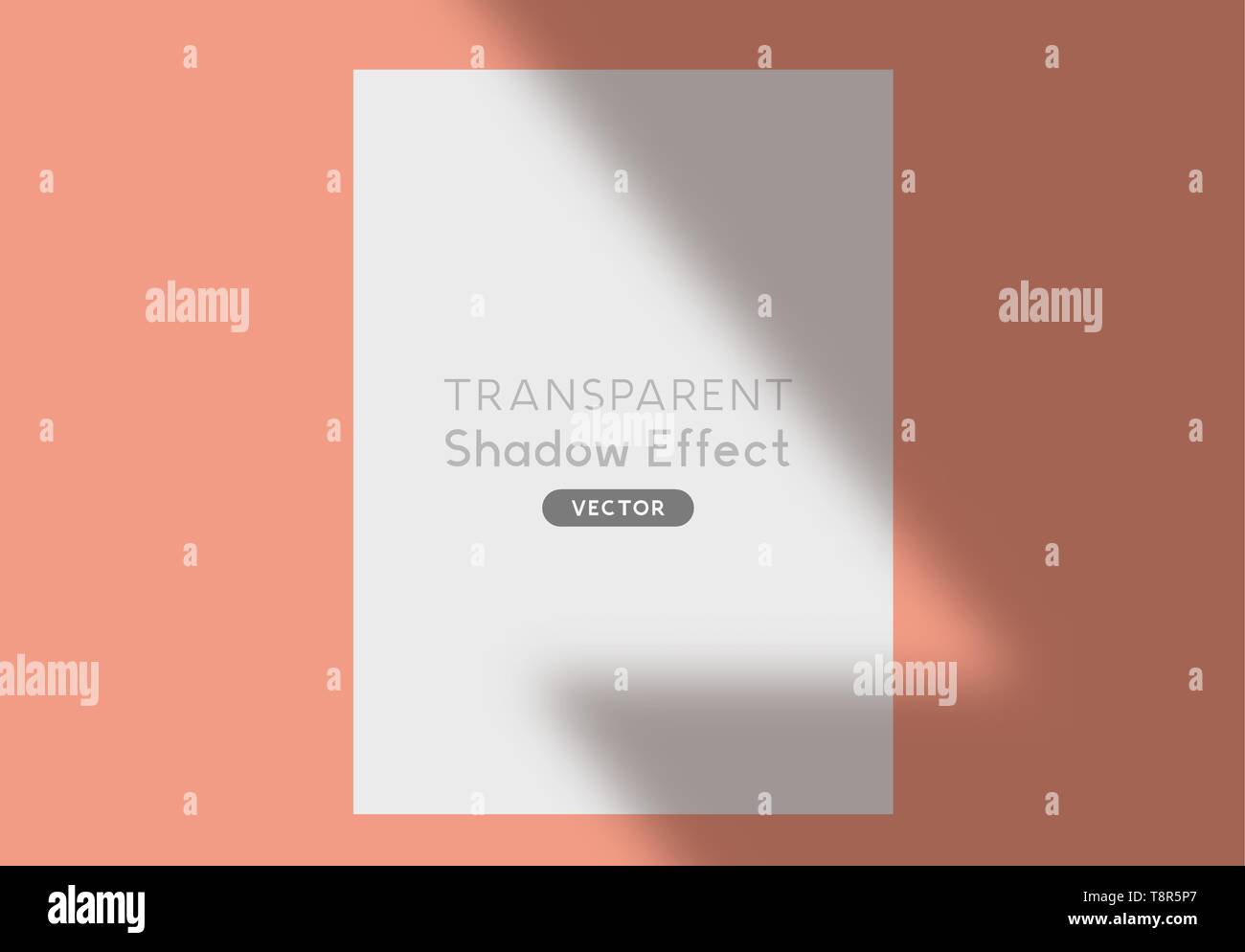 Einen realistischen Hintergrund Schatten silhouette Overlay für Design. Vector Illustration. Stock Vektor