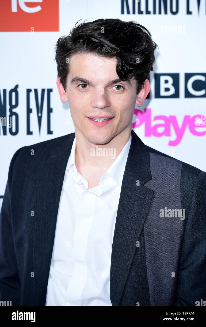 Edward Bluemel die Teilnahme an der Tötung Eve Saison 2 photocall an Curzon Soho, London statt. Stockfoto