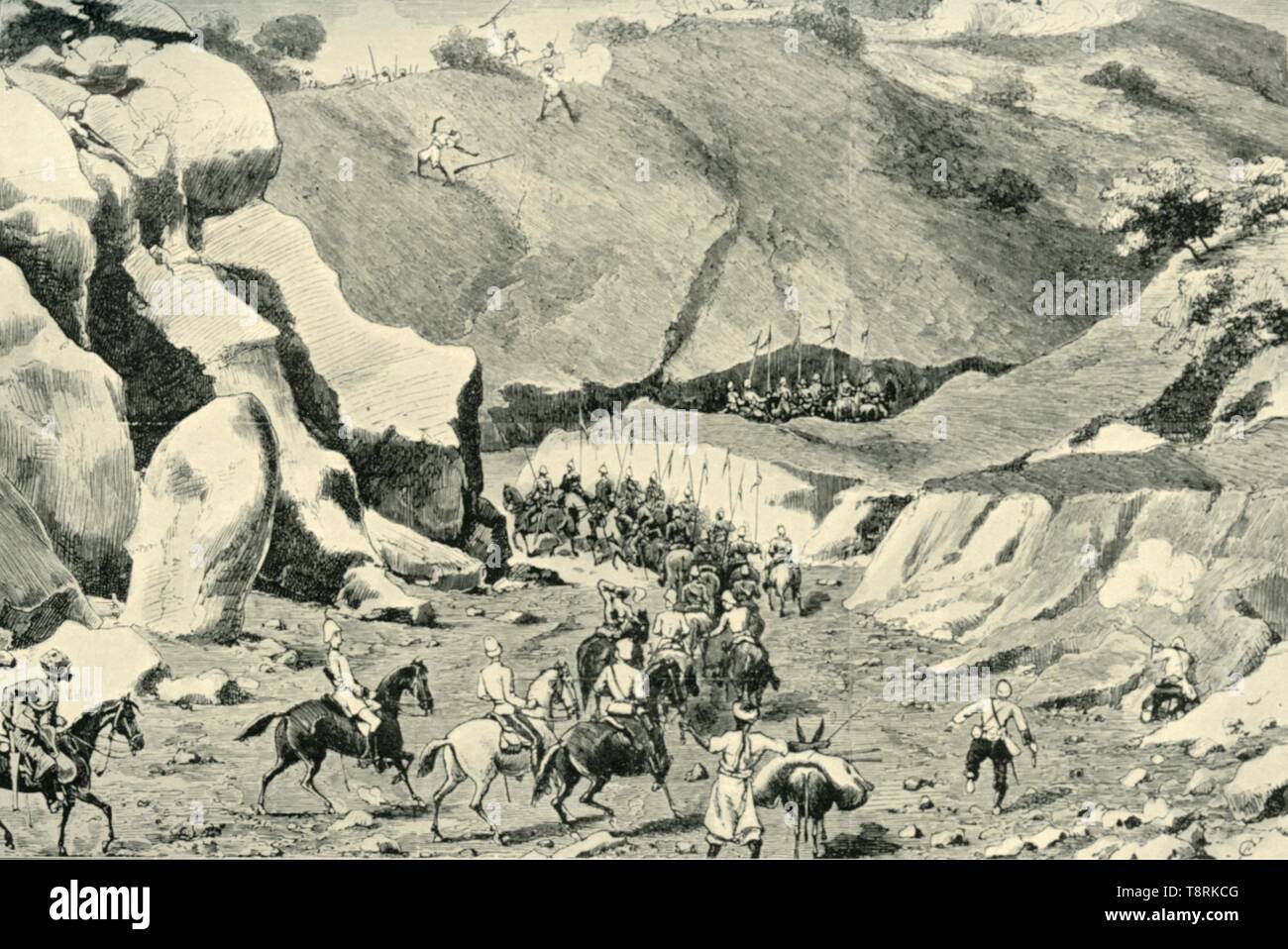 'General Roberts... von ghilzais in der Shutargardan Pass, 27. September 1879' angegriffen, (1901). Schöpfer: Unbekannt. Stockfoto