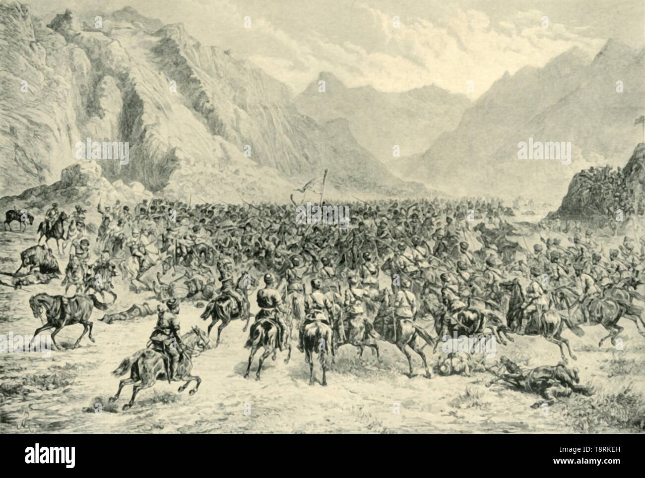 'Punjab Kavallerie in die zweite Aktion in der Nähe von Charasia, am 24. April 1880", (1901). Schöpfer: Unbekannt. Stockfoto
