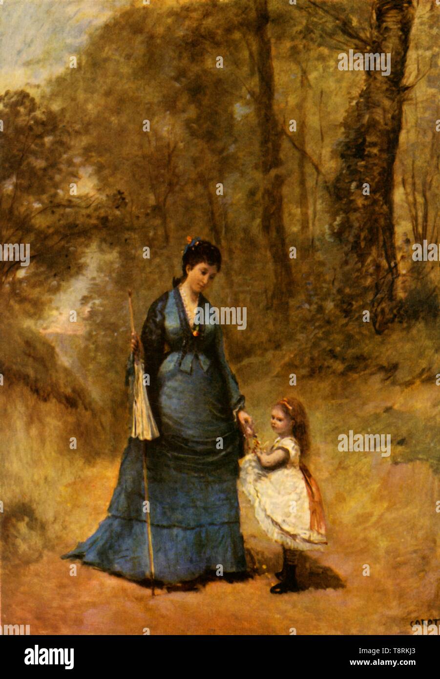 'Madame et Mademoiselle Stumpf", 1872, (1934). Schöpfer: Jean-Baptiste-Camille Corot. Stockfoto