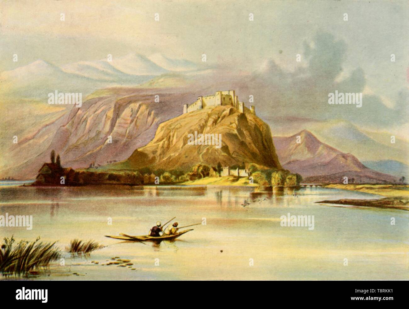 "Die Stadt Srinagar (Kaschmir) und Hurri Purbut Fort", 1840, (1901). Schöpfer: Unbekannt. Stockfoto