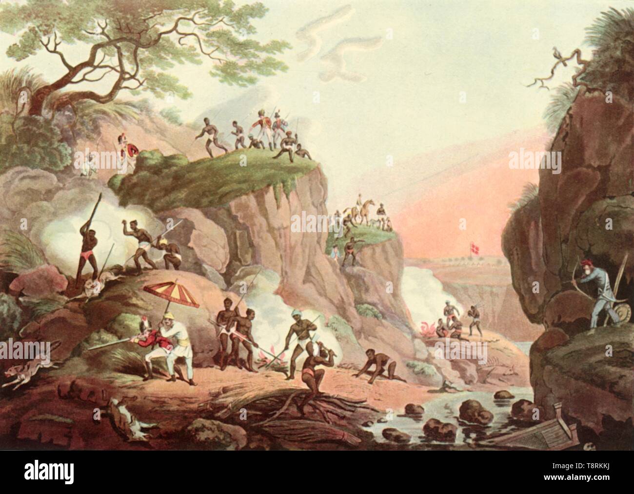 Der Hafen in Indien - Rauchen Wölfe aus der Masse', c 1808 (1901). Schöpfer: Unbekannt. Stockfoto