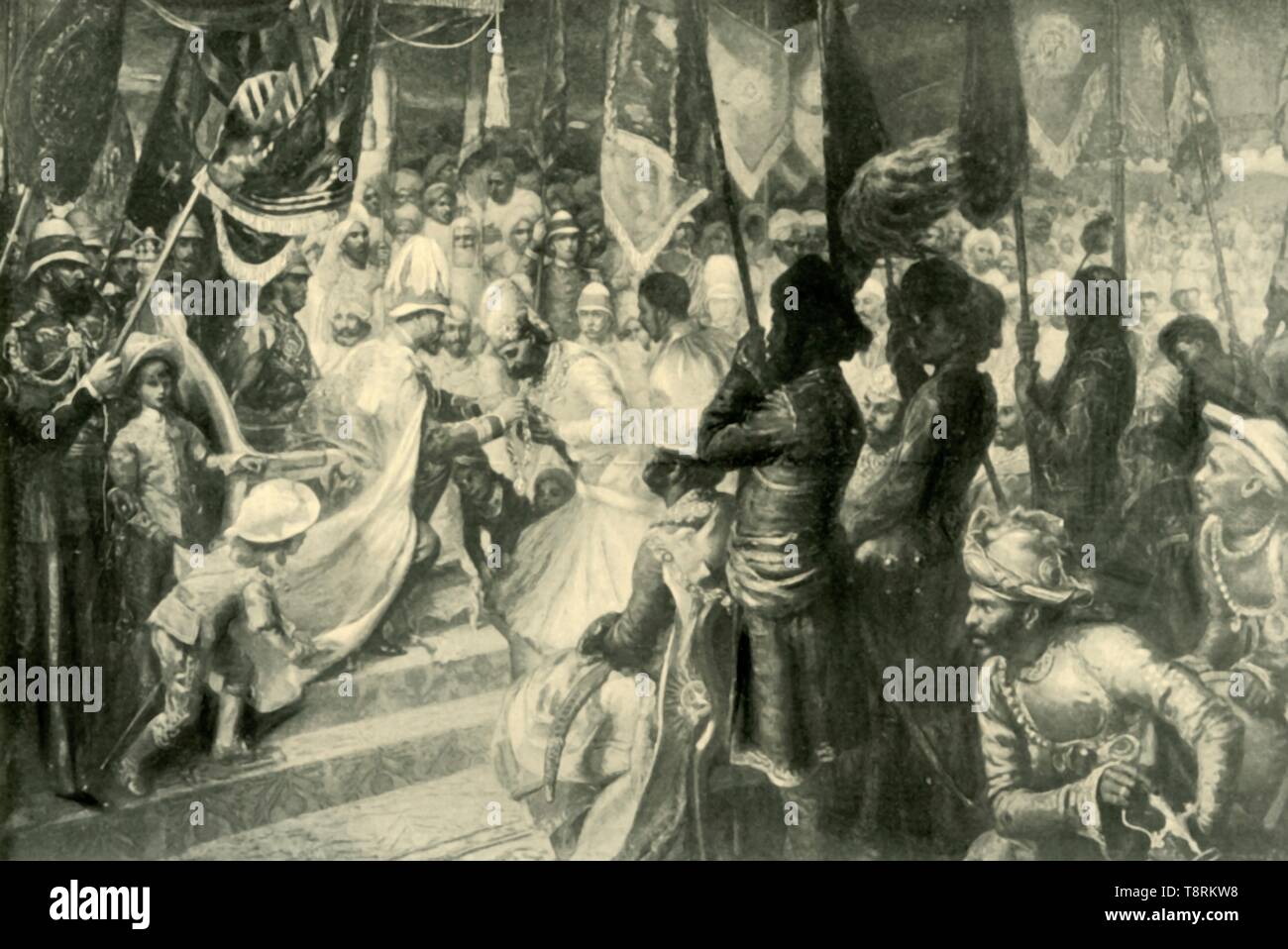 "Der Prinz von Wales, der die Reihenfolge der Stern von Indien Kalkutta", 1901. Schöpfer: Unbekannt. Stockfoto