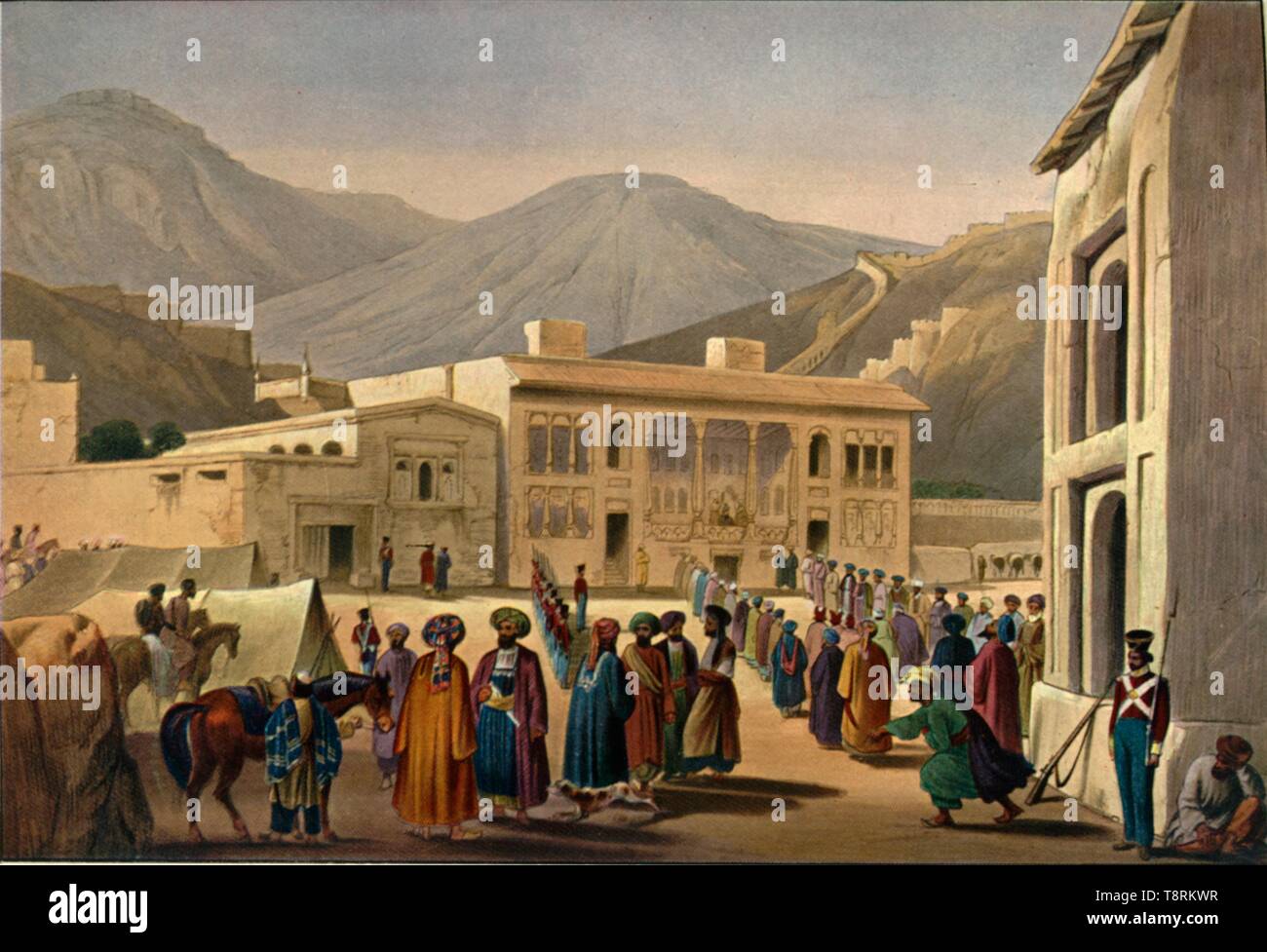 "In der Stadt Kabul (Bala Hissar)', c 1840 (1901). Schöpfer: Unbekannt, James Atkinson. Stockfoto
