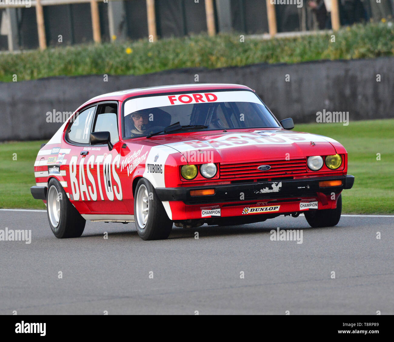 Richard Meins, Andrew Bentley, Ford Capri III 3 Liter S, Gerry Marshall Trophäe, Gruppe 1 Limousine, 1970 bis 1982, 77 Mitglieder treffen, Goodwood, Wes Stockfoto