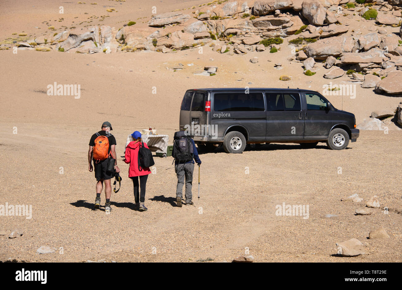 Outdoor Exploration mit Explora Atacama Resort, San Pedro de Atacama, Chile Stockfoto