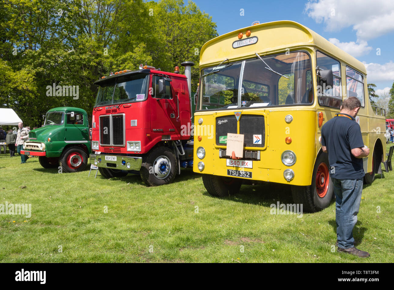 Nutzfahrzeuge und Lastkraftwagen auf der Basingstoke Transport Festival Stockfoto