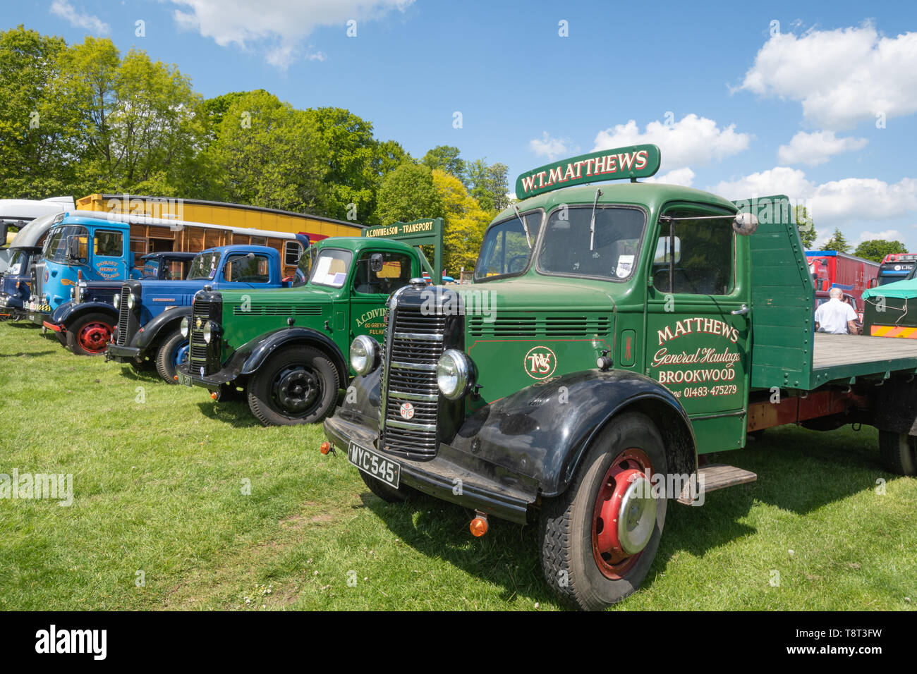 Traditionelle Nutzfahrzeuge auf der Basingstoke Transport Festival Stockfoto