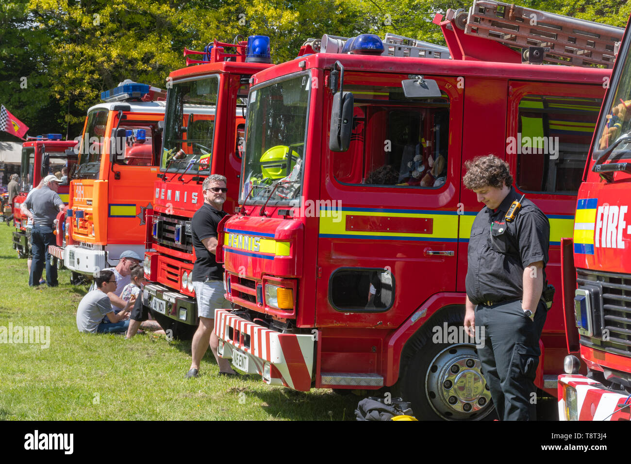 Feuer Motoren oder Geräte, die auf der Basingstoke Transport Festival Stockfoto