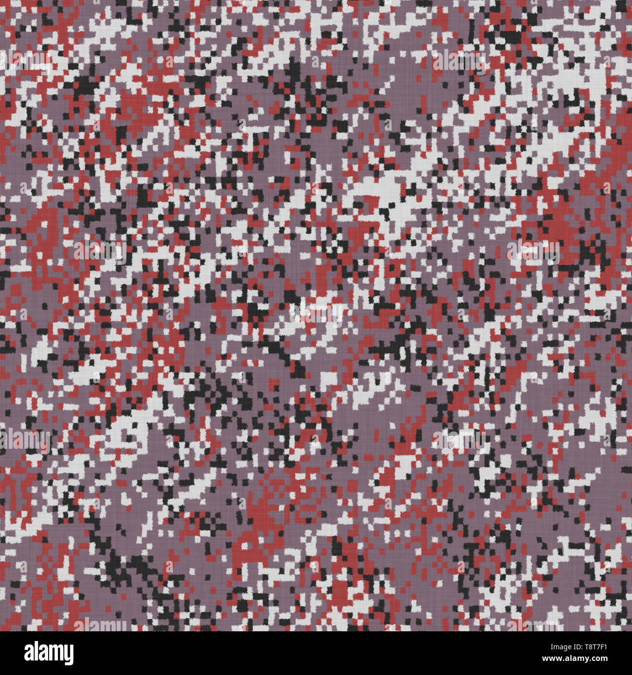 Red Digital Camouflage nahtlose Textur Fliese Stockfoto