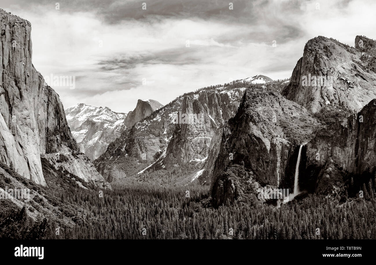 Bridal Veil Falls Yosemite Park USA Stockfoto