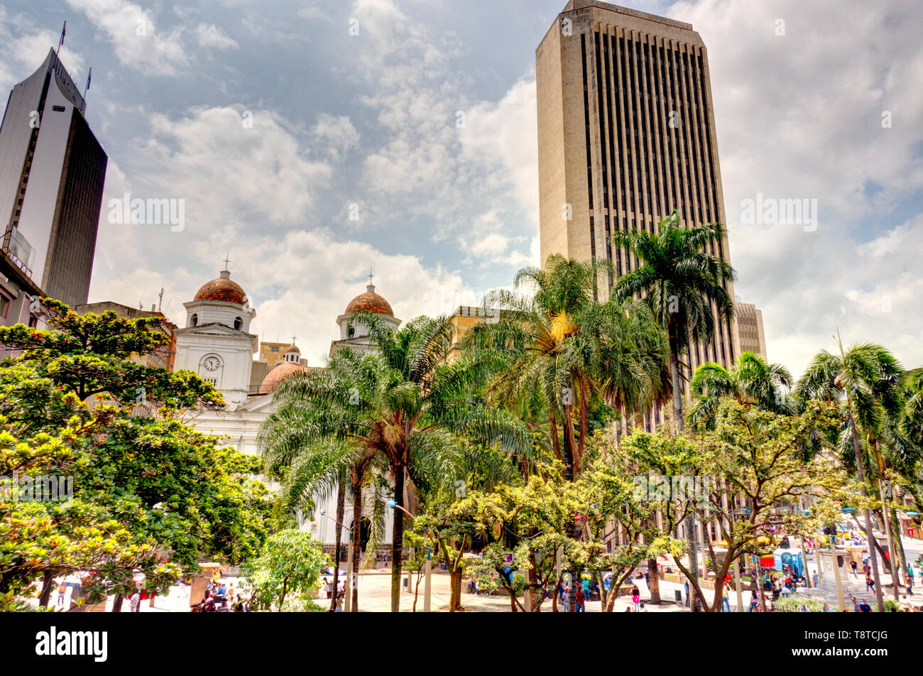 Medellin, Berrio Park Stockfoto