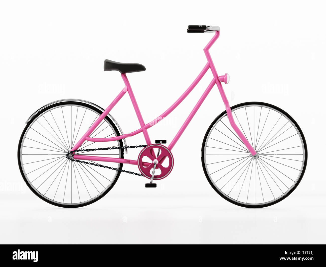 ein weises undschwarzes und rosanes fahrrad