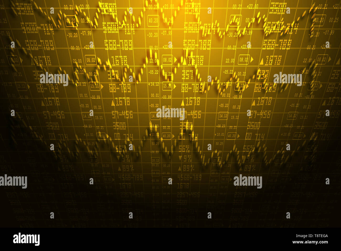 Börse Grafik Analyse Stockfoto