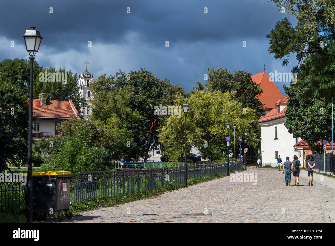 Wilna, Litauen, 14, Mai, 2019, Bernhardiner Gardens Park im Zentrum von Vilnius Stockfoto