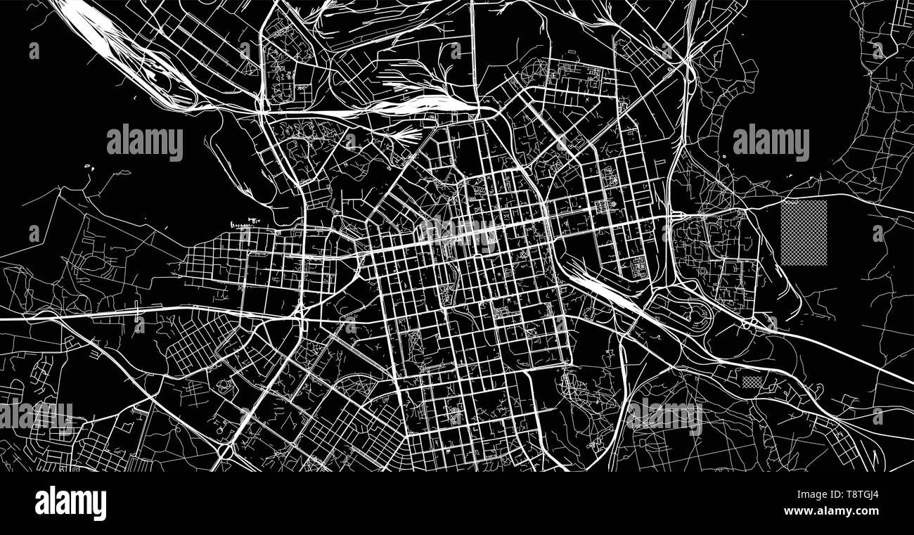 Urban vektor Stadtplan von Jekaterinburg, Russland Stock Vektor