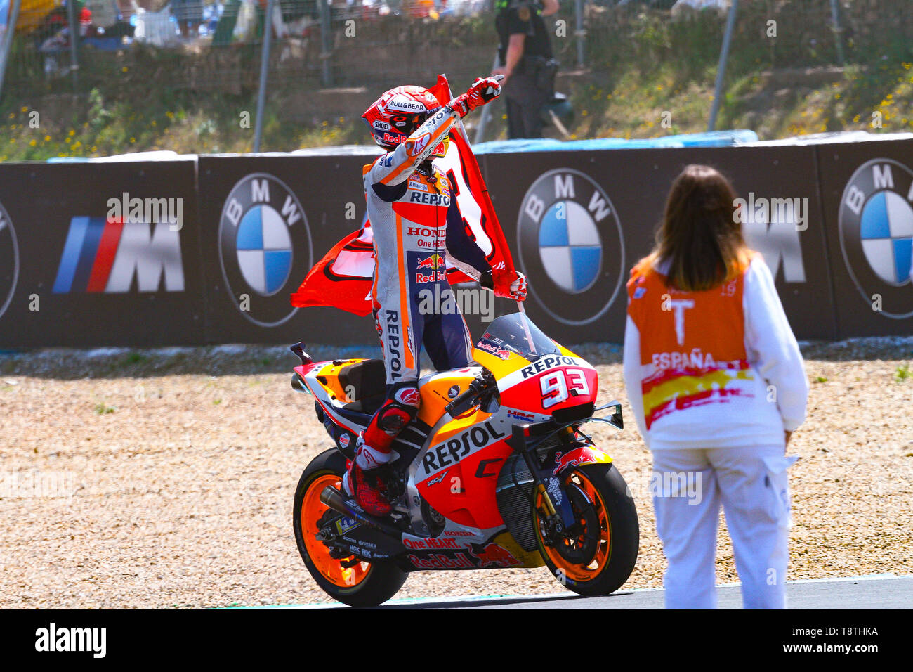 93 Marq Marquez, Sieger am Sonntag Rennen MotoGP Spanien Runde Stockfoto