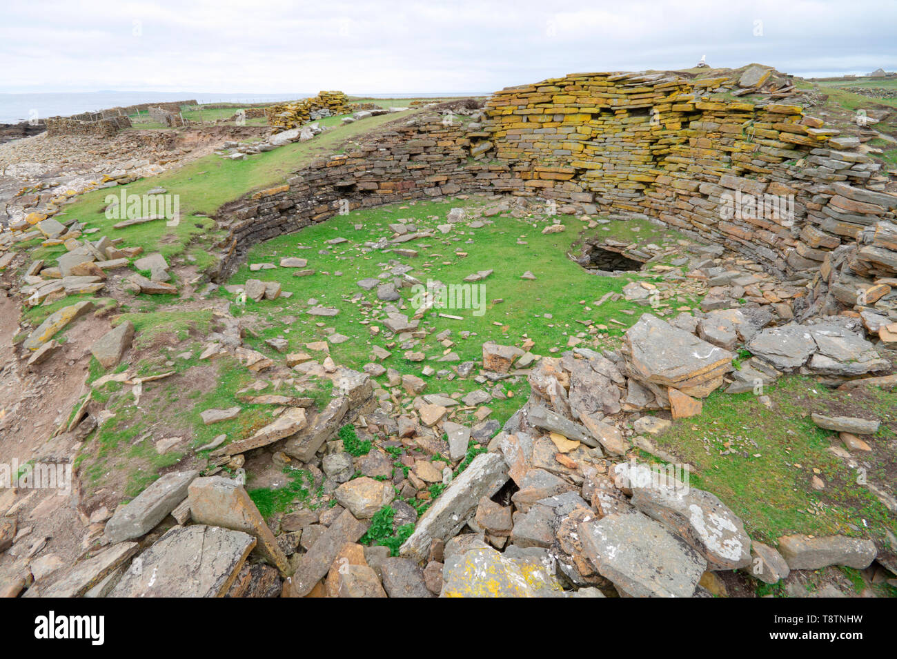 Broch, North Ronaldsay Burrian Stockfoto