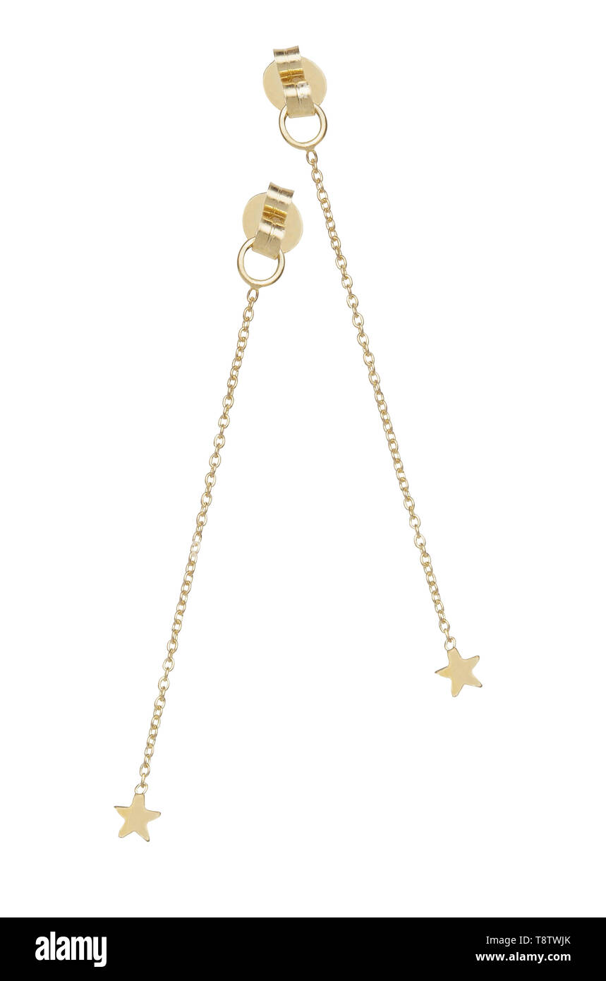 String Ohrring mit Diamanten Stockfoto